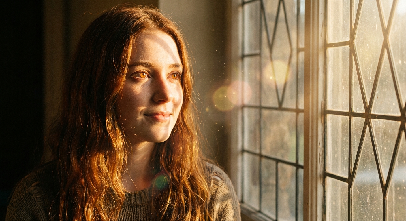 Ethereal Portrait with Golden Light